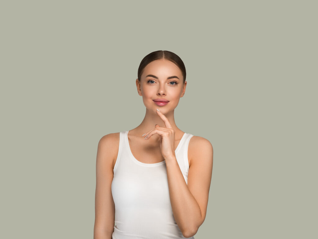 woman with glowing skin