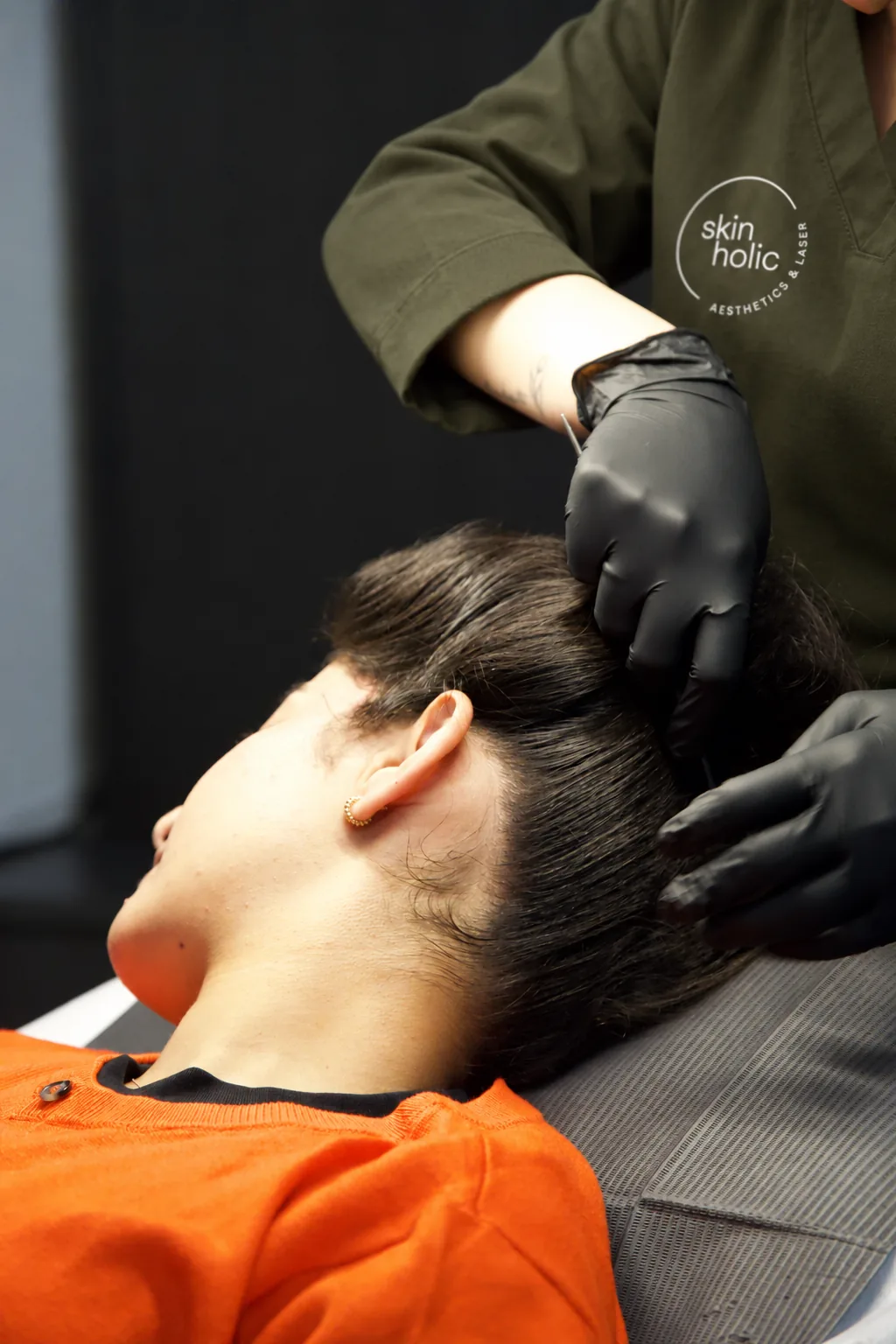 DERIVE Hair Wellness at Skinholic Aesthetics & Laser, in the treatment room